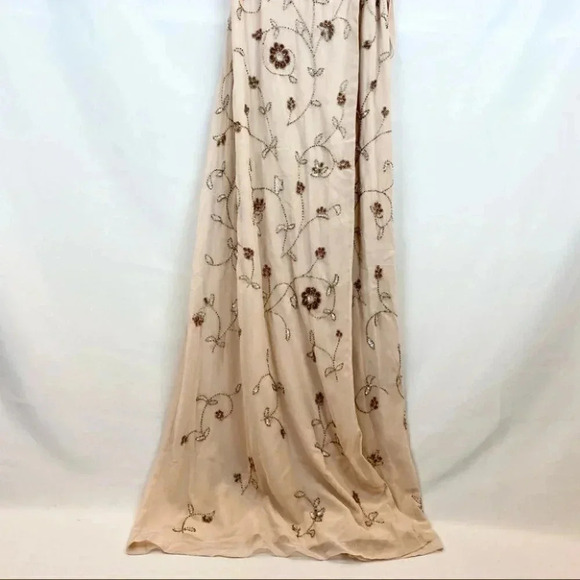 NWT Anthropologie BHLDN Plymouth Wrap Maxi Dress MOB Wedding Cocktail Cream Tan - Picture 7 of 11
